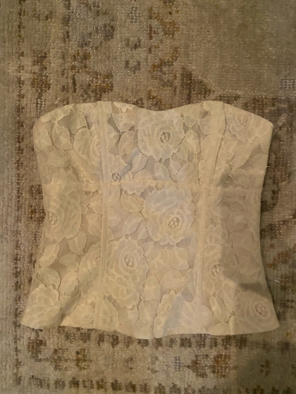 Lace  bustier top Ivory